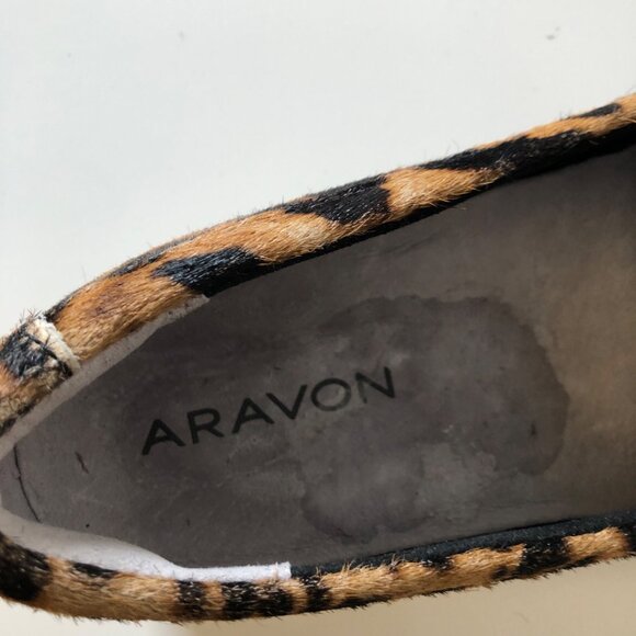 Aravon Womens Abbey Loafers Sz 8D Leopard Print Bit Slip On Comfort Casual Shoes - Picture 7 of 9